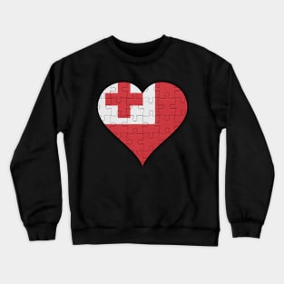 Togan Jigsaw Puzzle Heart Design - Gift for Togan With Tonga Roots Crewneck Sweatshirt